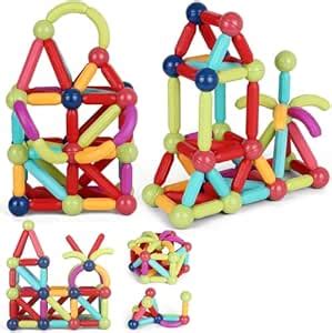 Buy PLUSPOINT Magnetic Blocks Building Toys, Kids STEM Toys for ...