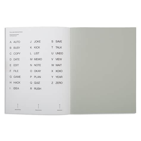four letter notebook C – Rubberband Products