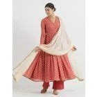 Black Cotton Lurex Suit- Set of 3