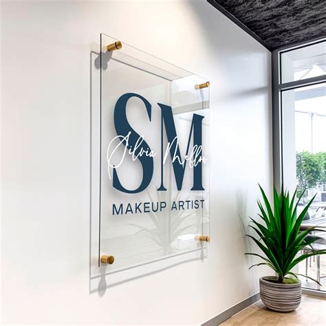 Custom Square Acrylic Business Logo Sign - Etsy | Business office ...