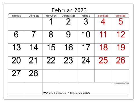 Resultado de imagen de kalender 2023 februar drucken