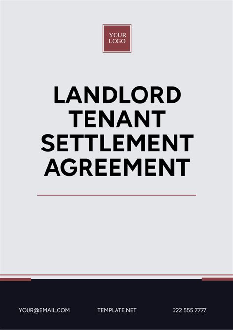 Free Settlement Agreement Templates, Editable and Printable
