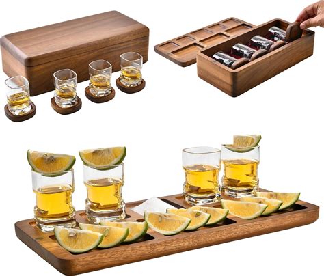 Amazon.com: Daily Treasures Guitar Tequila Shot Board with Anti-Slip ...