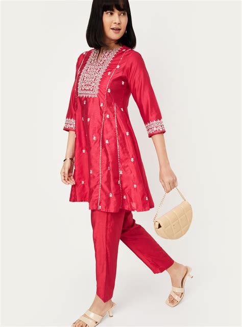 Buy Women Embroidered A-Line Kurta Set Online at just Rs. 1499.0 ...