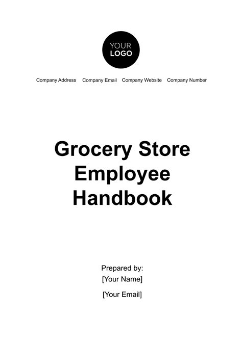 Free Grocery Store Employee Handbook Template to Edit Online