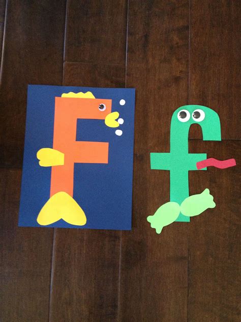 Letter F Craft Free Printable Fox And Fish Crafts For Uppercase And ...