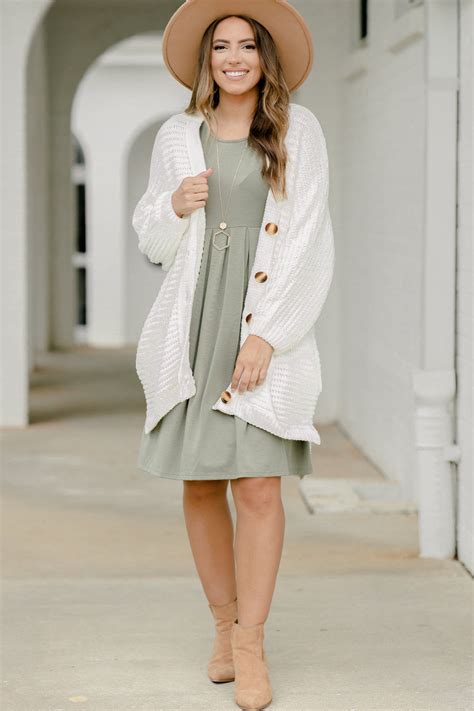 Created Comfort Ivory White Chenille Cardigan | S51