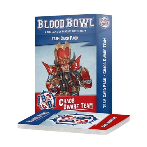 Games Workshop Blood Bowl Chaos Dwarf Team – Card Pack - The Guild House