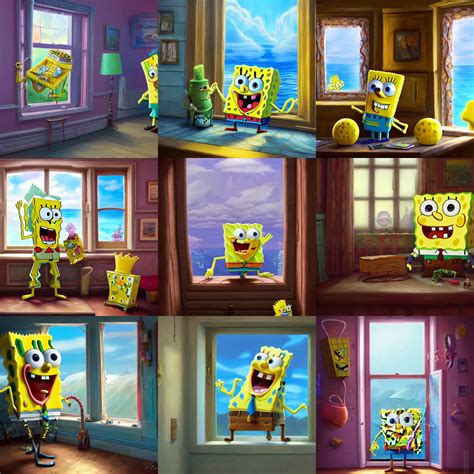 Portrait of SpongeBob SquarePants by Greg Rutkowski. | Stable Diffusion ...