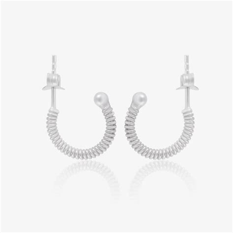 Elegant Silver C-Hoop Earrings for Timeless Style