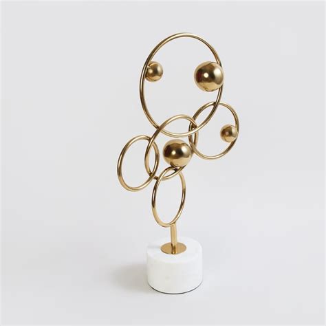 Buy Eternity Berlin Marble Base Metal Ring Table Accent from Home ...