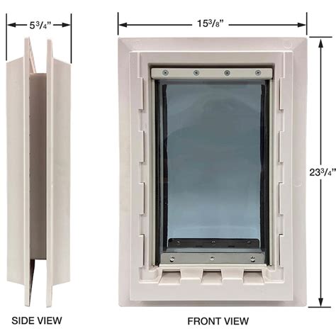 Ideal Pet Products 13-15/16-in x 21-5/8-in cream Plastic Large Dog Door ...