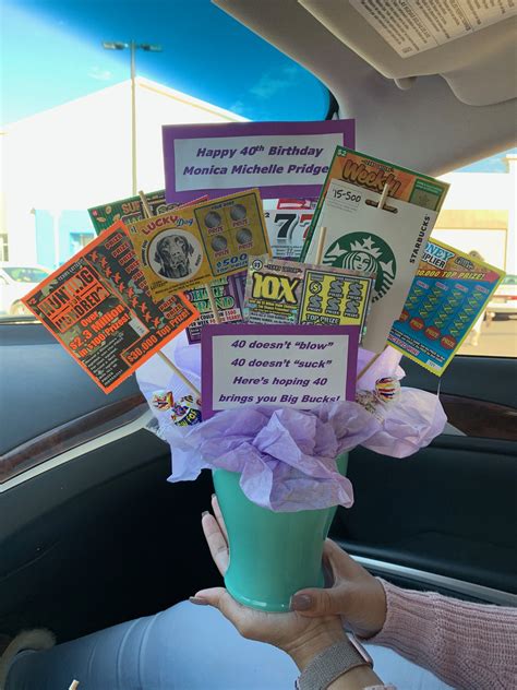 Lottery Ticket Bouquet | 40th Birthday Gift | Lottery ticket bouquet ...