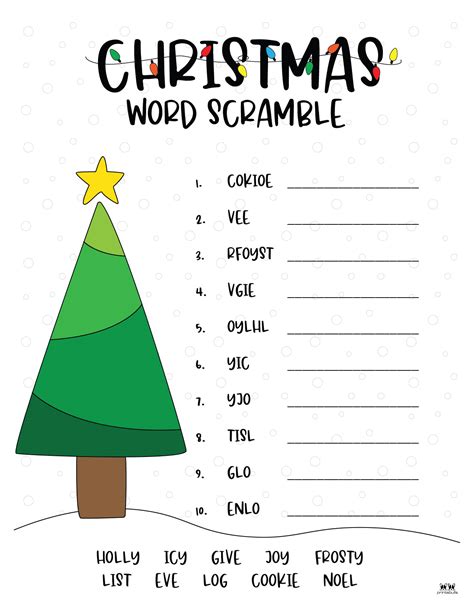 Christmas Word Scrambles - 15 FREE Printables | Printabulls