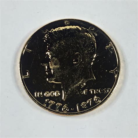 1976 24K Gold Layered United States Bicentennial Commemorative Kennedy ...