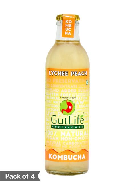 Get Lychee Peach Kombucha - Pack of 4 at ₹ 600 | LBB Shop