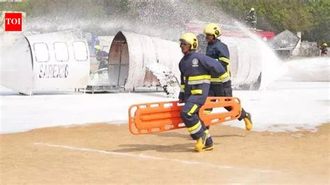 Mock flight crash drill held on Chennai city outskirts | Chennai News ...