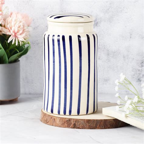Ceramic Storage Jar- Large – The Decor Mart