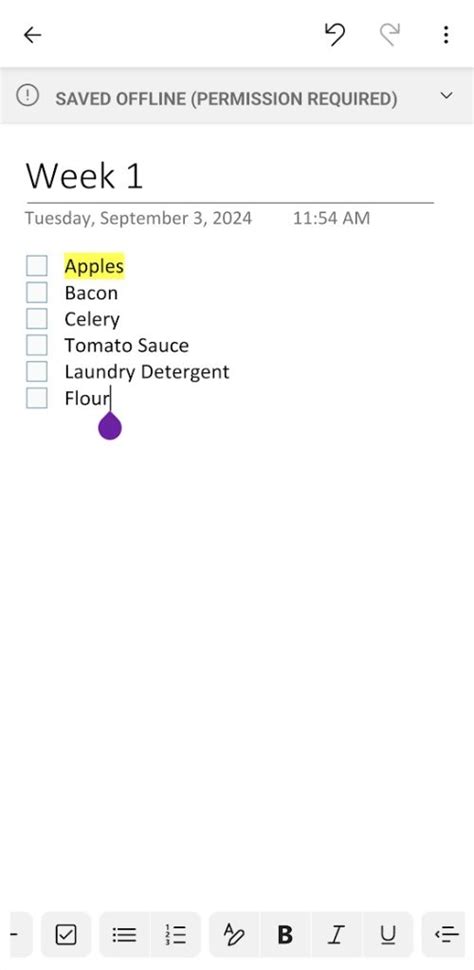 Image result for OneNote Checkbox