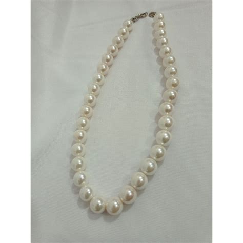 Sensational White Faux Pearls Necklace, High Quality Faux Pearls ...