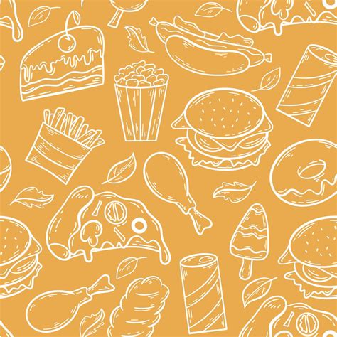Fast food seamless pattern vector illustration 14723379 Vector Art at ...