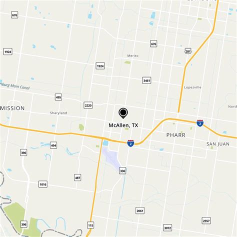 Mcallen Texas En El Mapa De Texas Mcallen Texas Map Hi Res Stock