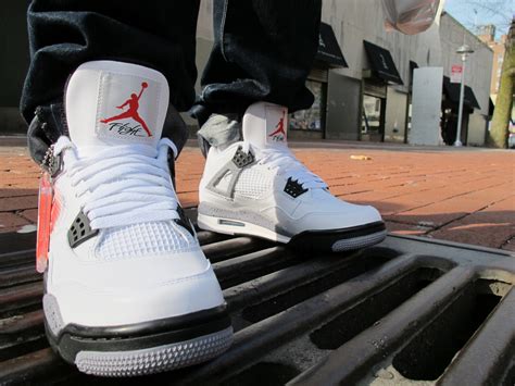 Air Jordan IV Retro: White Cement - On Foot Images - Air Jordans ...