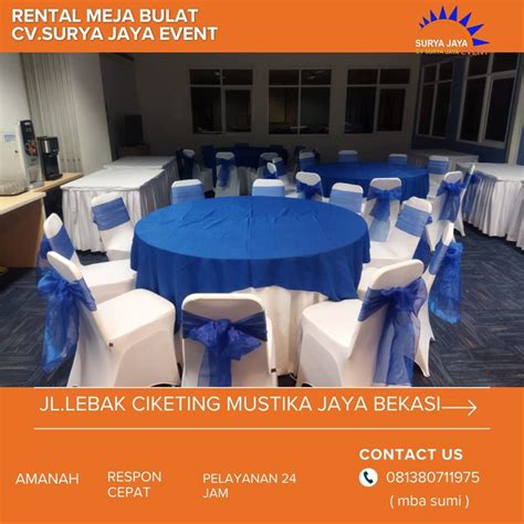Sewa Meja Bulat Karawang Promo Awal Tahun Murah