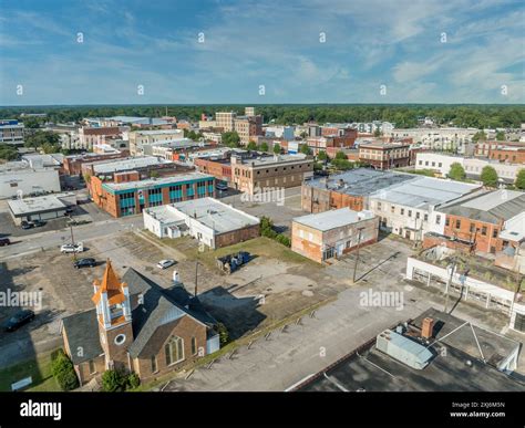 Aerial view of Rocky Mount Nash County North Carolina, typical small ...