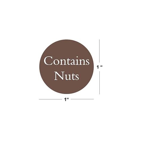 Wootile Contains Nuts Stickers Round Allergies Food Rotation India | Ubuy