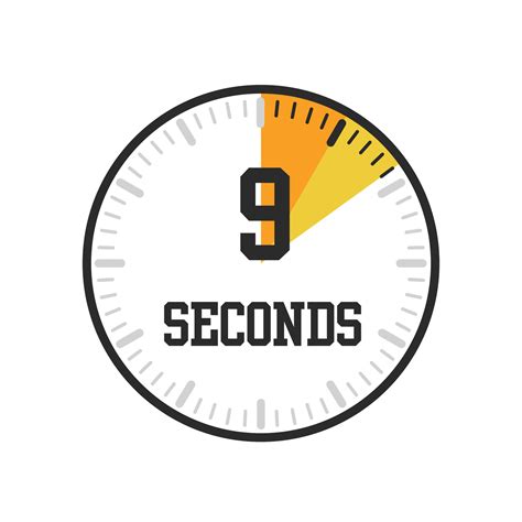 9 seconds, timer, clock icon design 26580869 Vector Art at Vecteezy