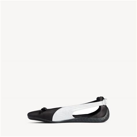 Women's Speedcat Ballet Satin Balenciaga in Black/white | Balenciaga HK