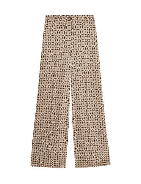 Buy Geometric Drawstring Wide Leg Trousers at Marks & Spencer