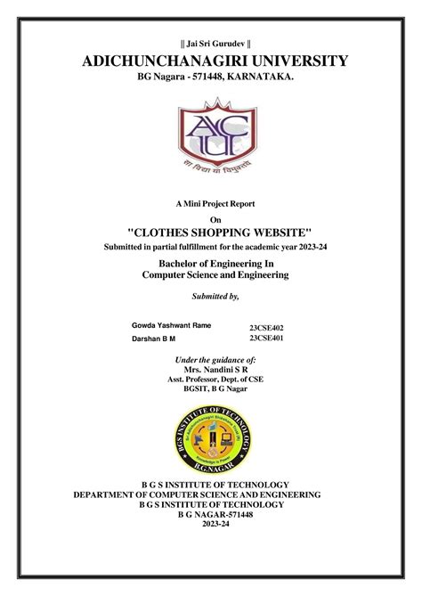 WEB MINI Project - || Jai Sri Gurudev || ADICHUNCHANAGIRI UNIVERSITY BG ...