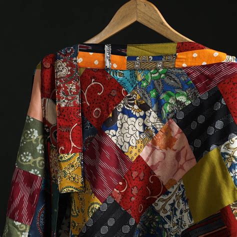 Multicolor Tukdi Patchwork Cotton Wrap Around Skirt