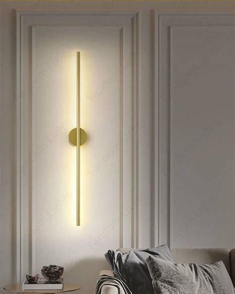 800MM LED Gold Long Tube Modern Wall Light - Warm White - Wall Light