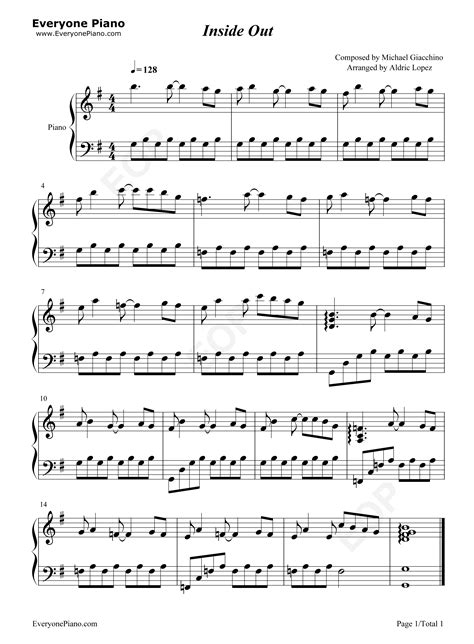 Image result for Inside Out Piano Tutorial