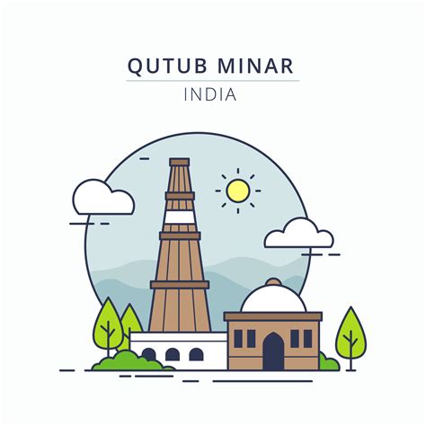 Qutub Minar Sketch For Kids Minar E Pakistan Coloring Page For Kids