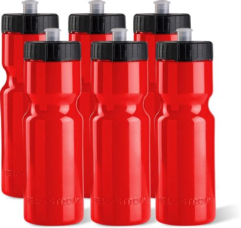Sports Squeeze Water Bottles - Set of 6 - Team Pack – 22 oz. BPA Free ...