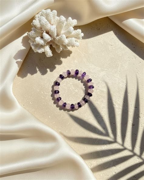 Bracelet: Shop Amethyst Rose Quartz Bracelet for Women Online - Doki ...