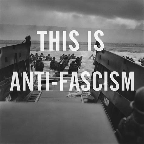 Being anti-fascist is about values. It means standing against ...