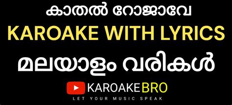 Karaoke Bro | Malayalam Karaoke with Lyrics
