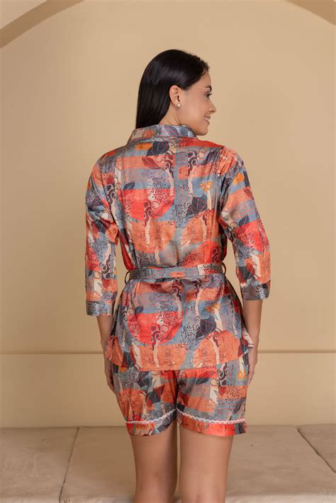 Buy Printed Satin Robe Lounger Set Online By Private Lives