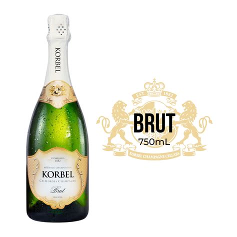 Korbel Brut California Champagne Sparkling Wine, 750 mL Bottle ...
