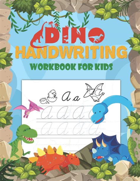 Buy Dinosaur Cursive Handwriting Workbook for Kids Beginners + Coloring ...
