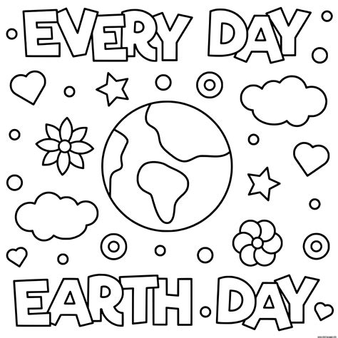 Earth Day Coloring Pages Free Printable