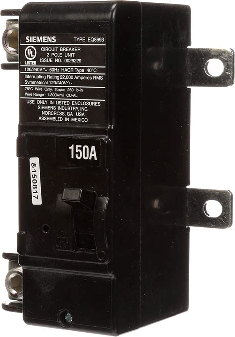 Siemens MBK150A 150-Amp Main Circuit Breaker for Use in Ultimate Type ...