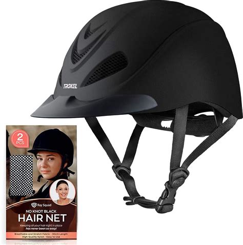 Amazon.com : Troxel Liberty Horseback Riding Helmet - Black Duratec ...