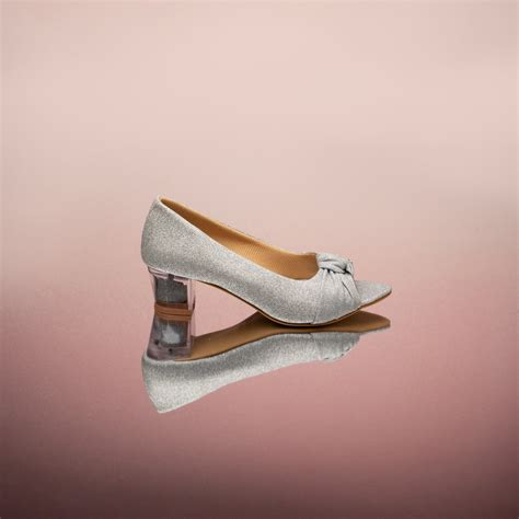 Brenda Shimmer Peep Toe Pumps – Scentra Spain