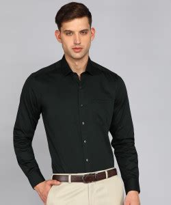 ARROW Men Solid Formal Black Shirt - Buy ARROW Men Solid Formal Black ...